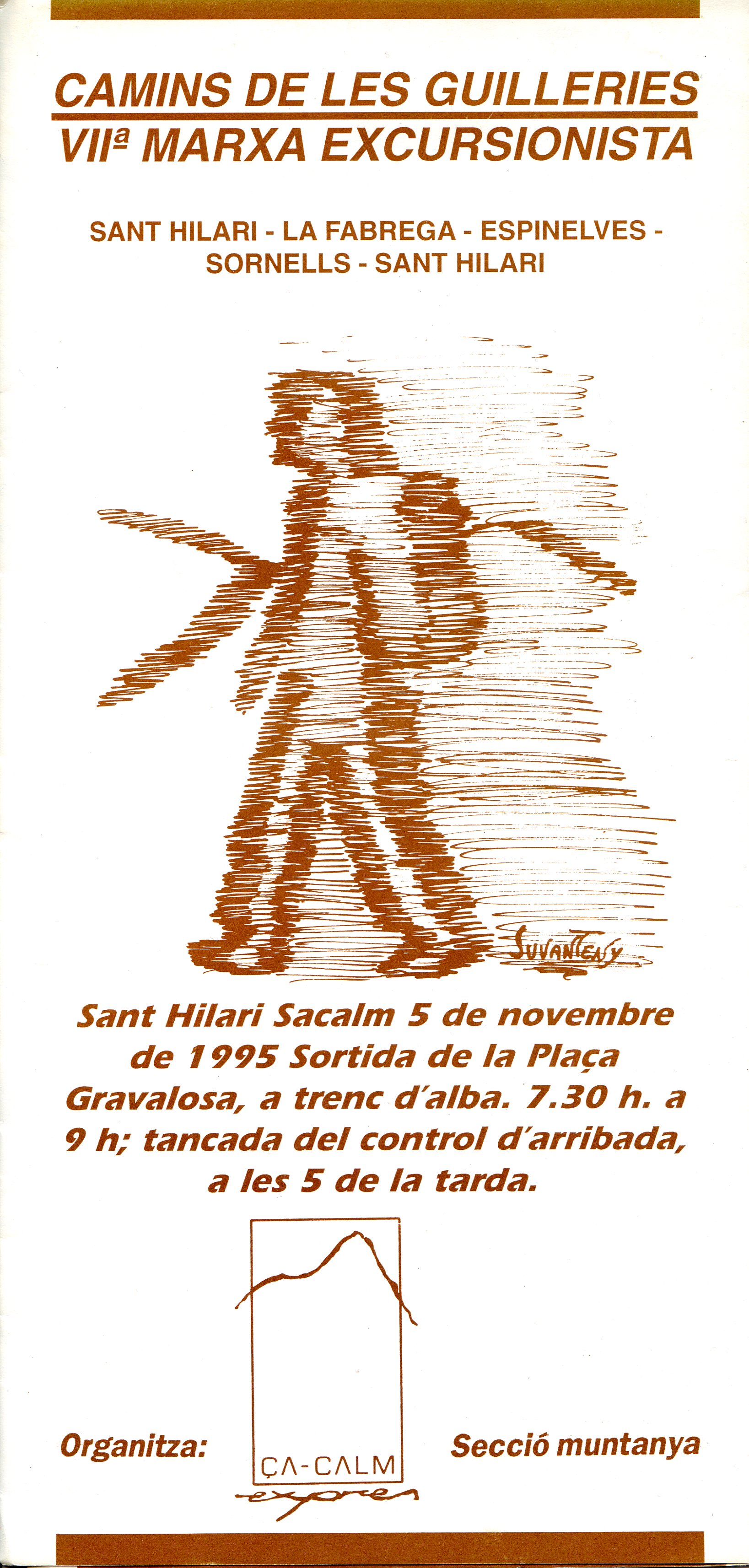 Camins de les Guilleries : Ia Marxa Excursionista : St. Hilari - La Fàbrega - Espinelves - Sornells - Sant Hilari - Portada